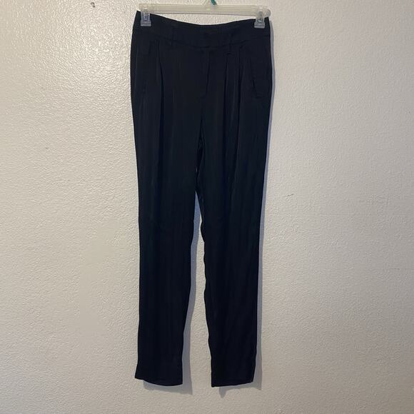 Gap Relaxed Satin Drapey Tapered Trousers Size 4 Tall 4T - Picture 1 of 11